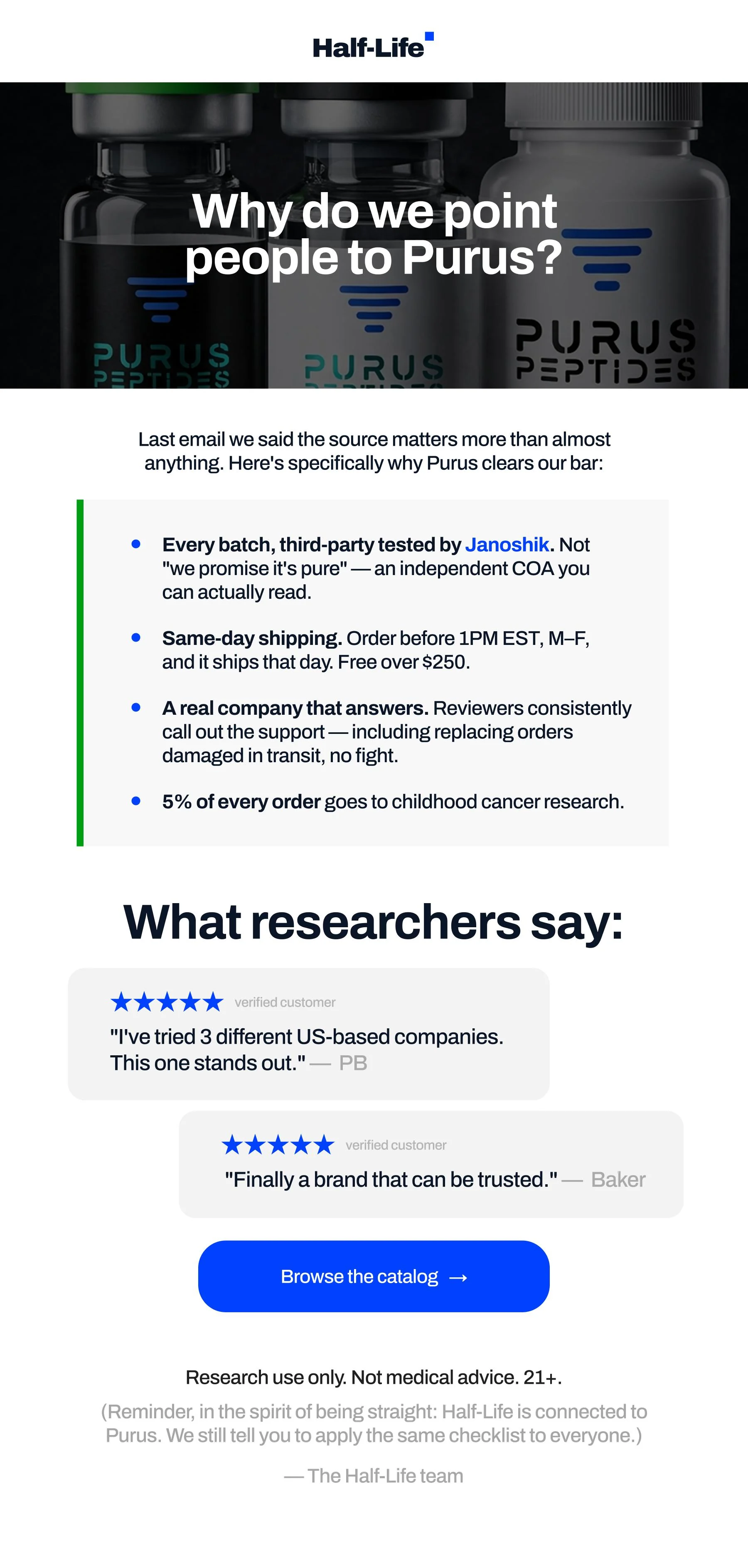 Longevity brand — Partner recommendation